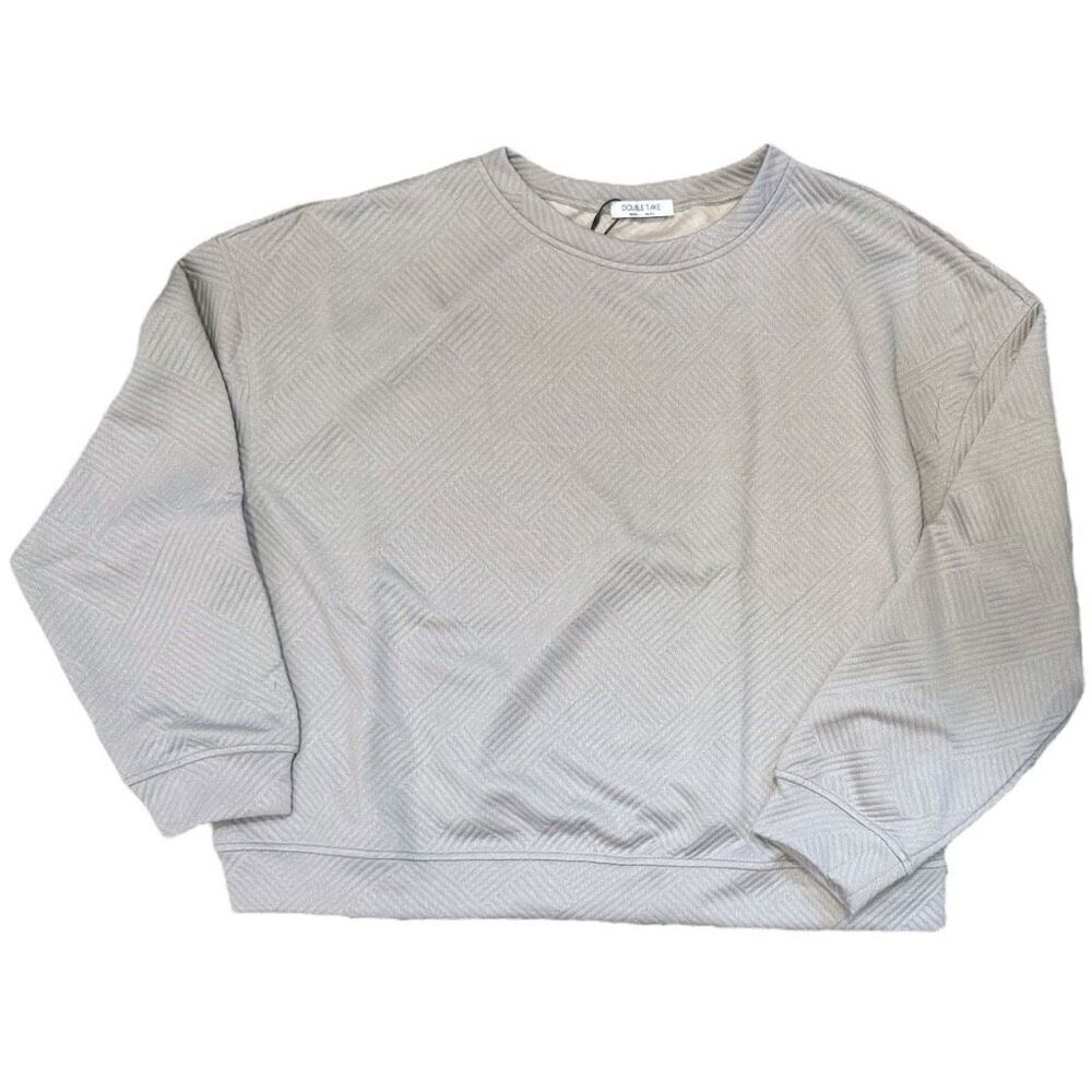 Boutique Gray Textured Long Sleeve Top & Shorts Lounge Set | Plus Size | NWT - Picture 10 of 12
